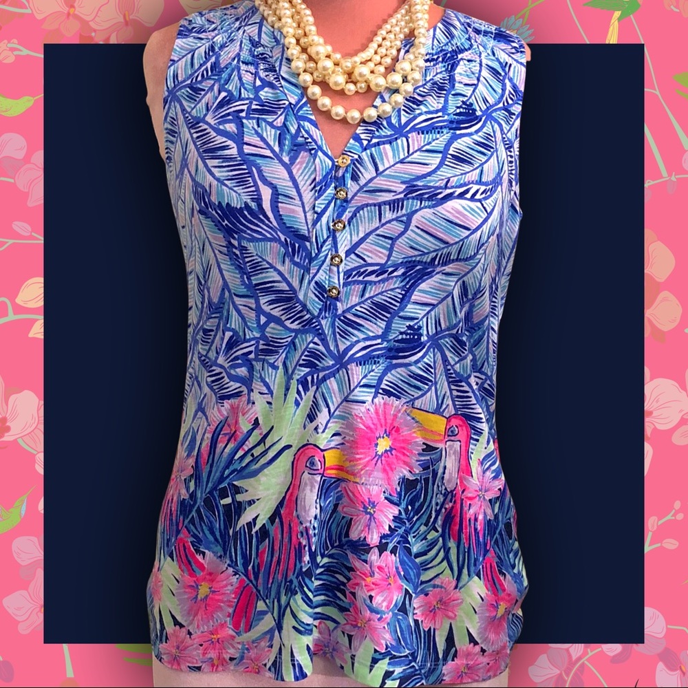🍃🌸 Lilly Pulitzer Essie Top Sz Sm 🌸🍃